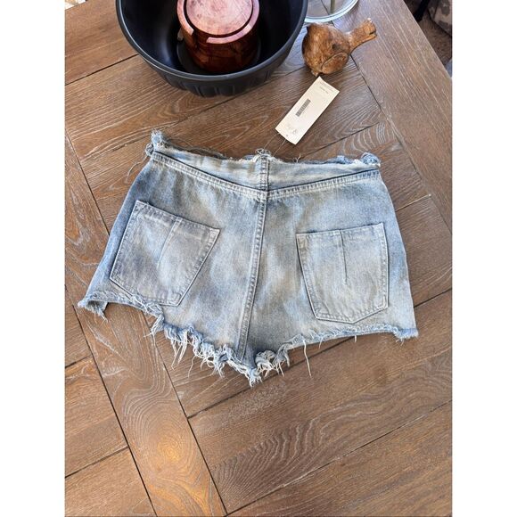 Unravel Project Lace Up Denim Shorts - Picture 4 of 7